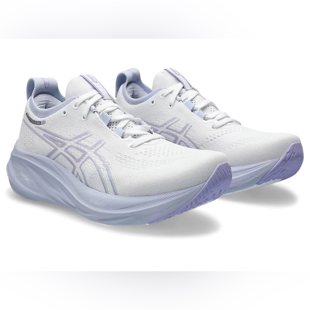 ASICS Gel-Nimbus 26 Running Shoe Platform Women 9.5 White/Fresh Air